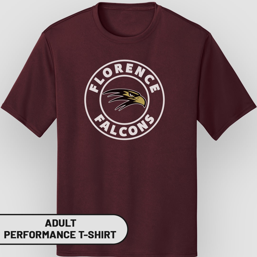 Florence Falcons Adult Performance T-Shirt