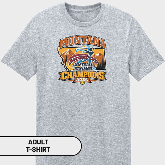 Montana Garden City Softball Little League Champions 2026 t-shirt design.