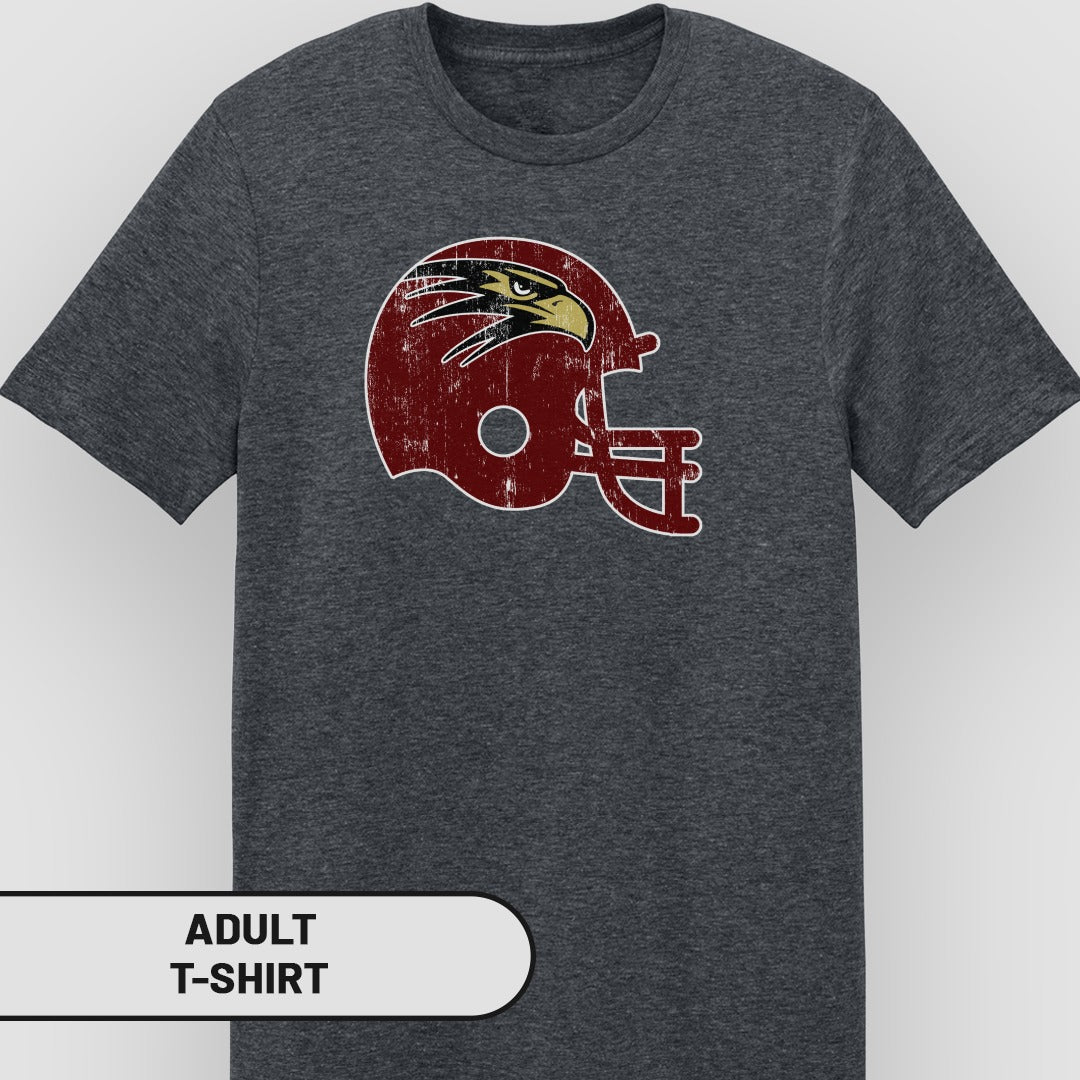 Vintage Football Helmet Design Adult T-Shirt