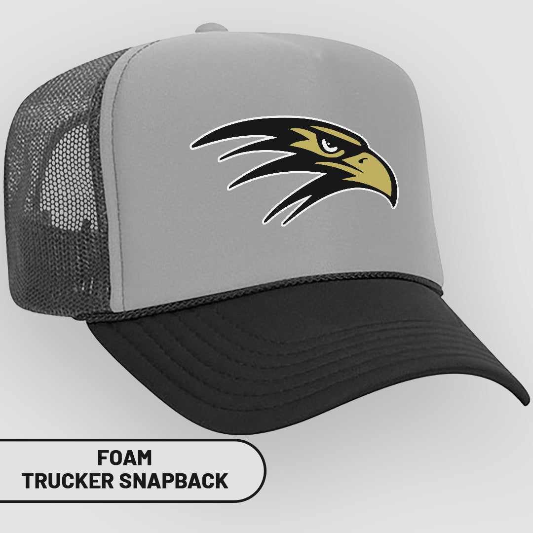 Foam Trucker Snapback with Yellow Hawk Design