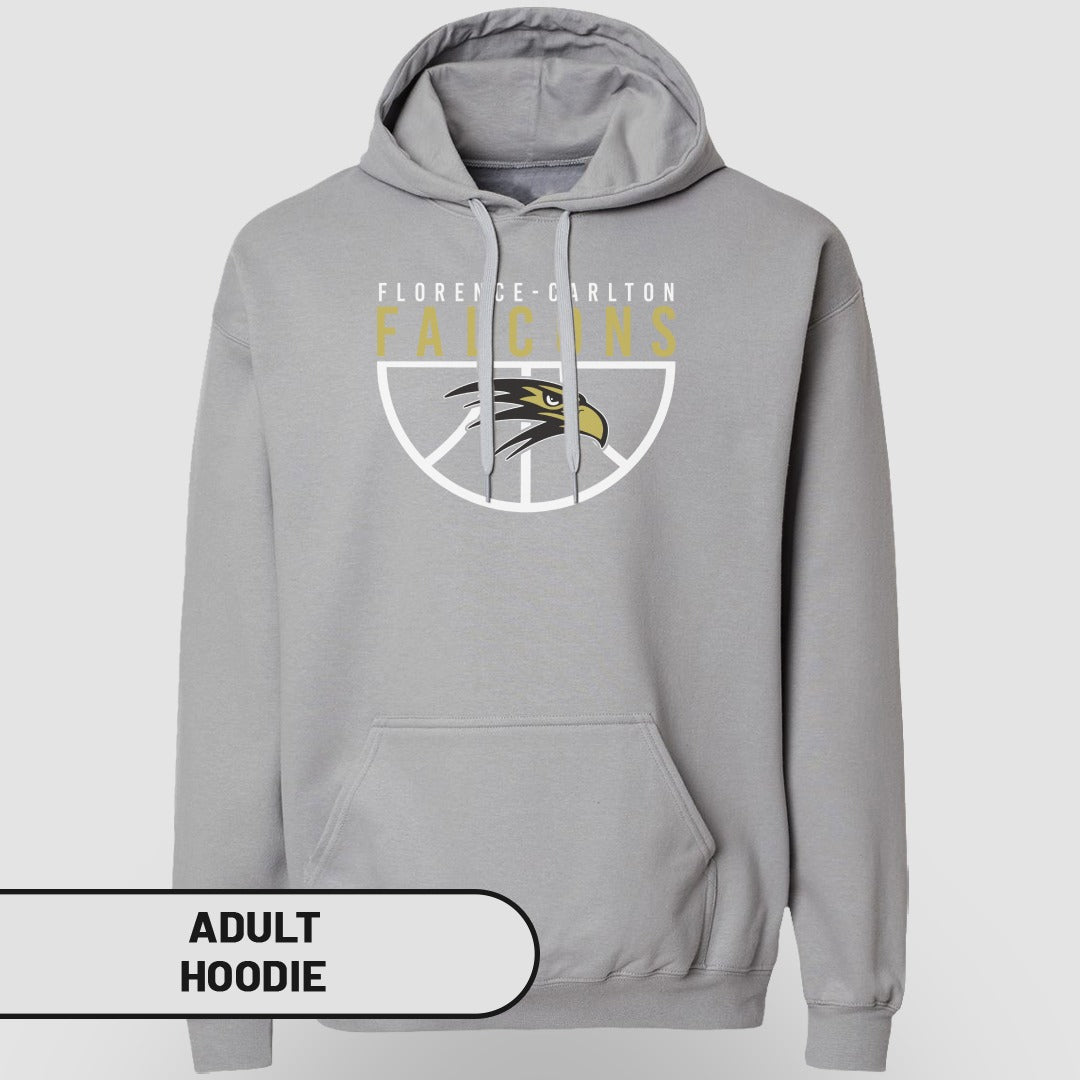 Florence-Carlton Falcons Grey Adult Hoodie