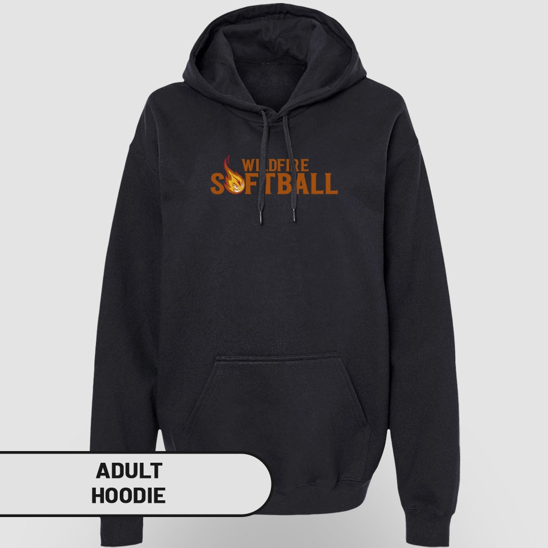 Wildfire Softball Design Adult Hoodie
