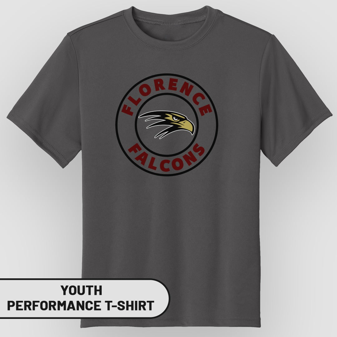 Florence Falcons Youth Performance T-Shirt