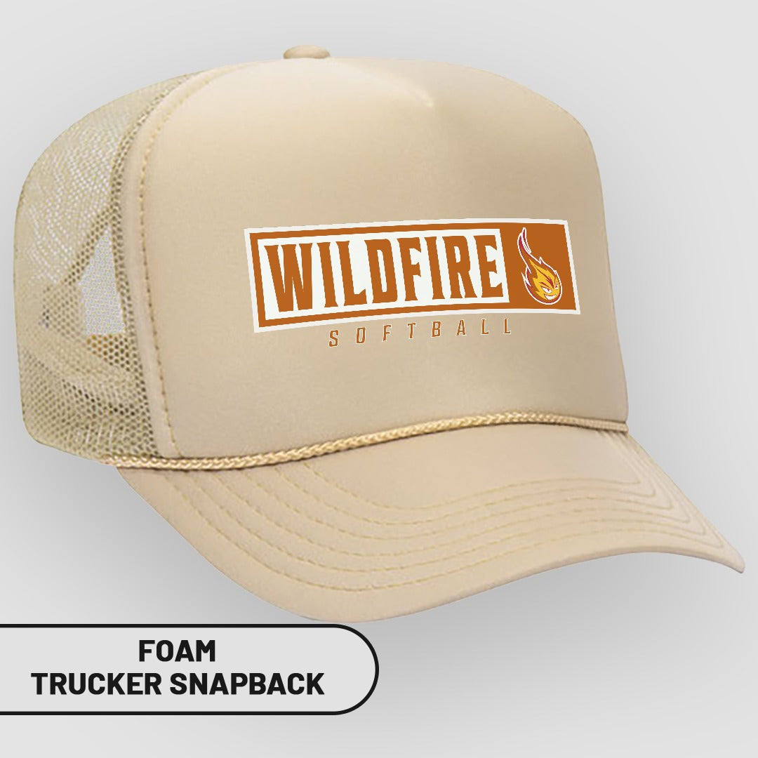 Wildfire Softball Foam Trucker Snapback Hat