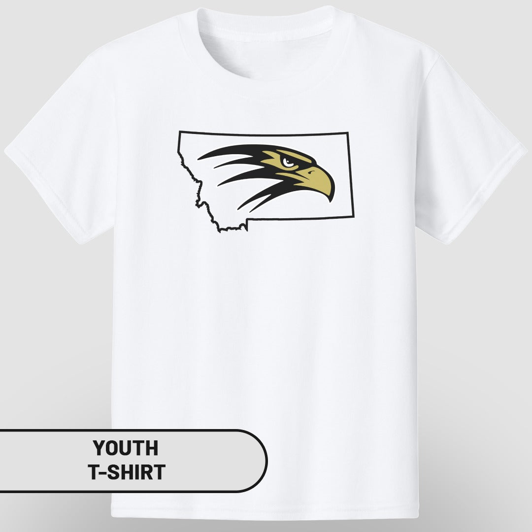 Fierce Eagle Youth T-Shirt State Outline Design