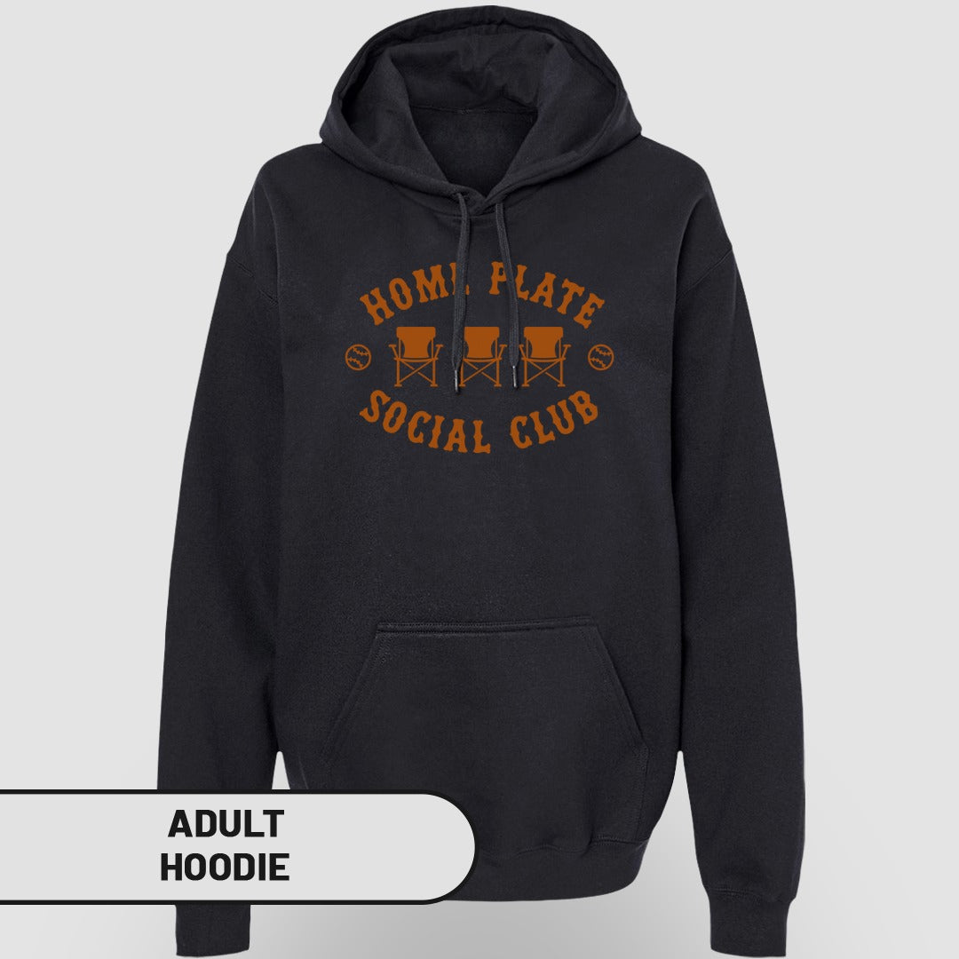 Home Plate Social Club Design Black Hoodie