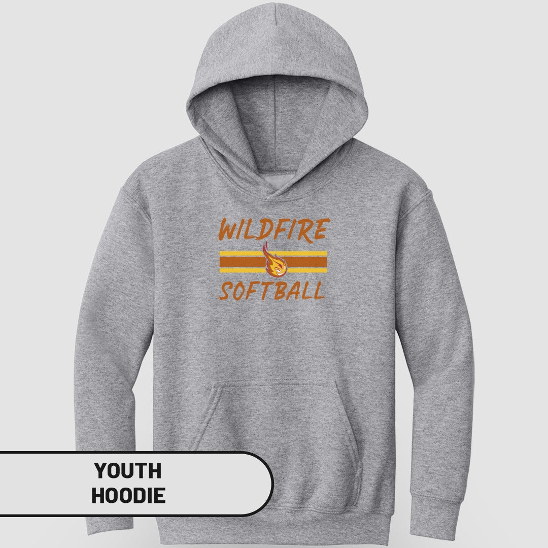 Wildfire Softball Graphic Print Youth Hoodie