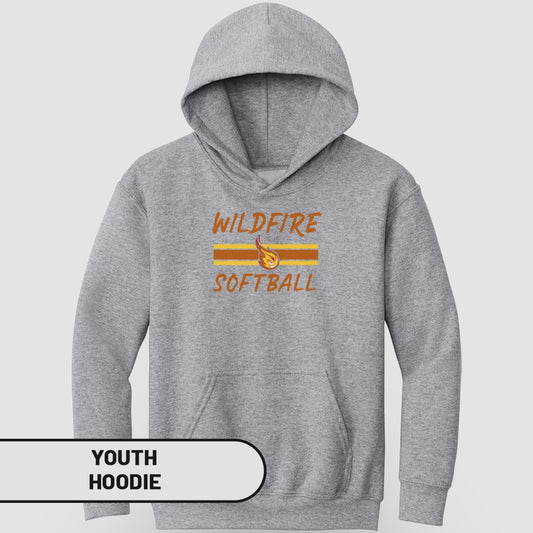 Wildfire Softball Graphic Print Youth Hoodie