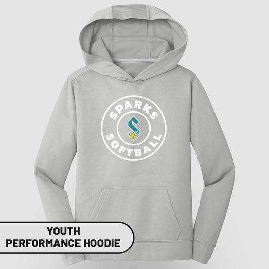 Youth Sparks Softball Performance Hoodie.