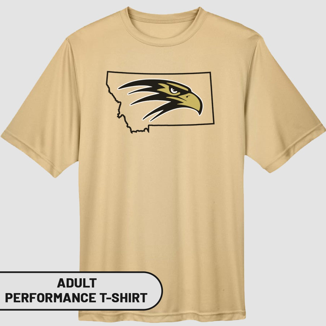 Montana eagle logo adult performance T-shirt product