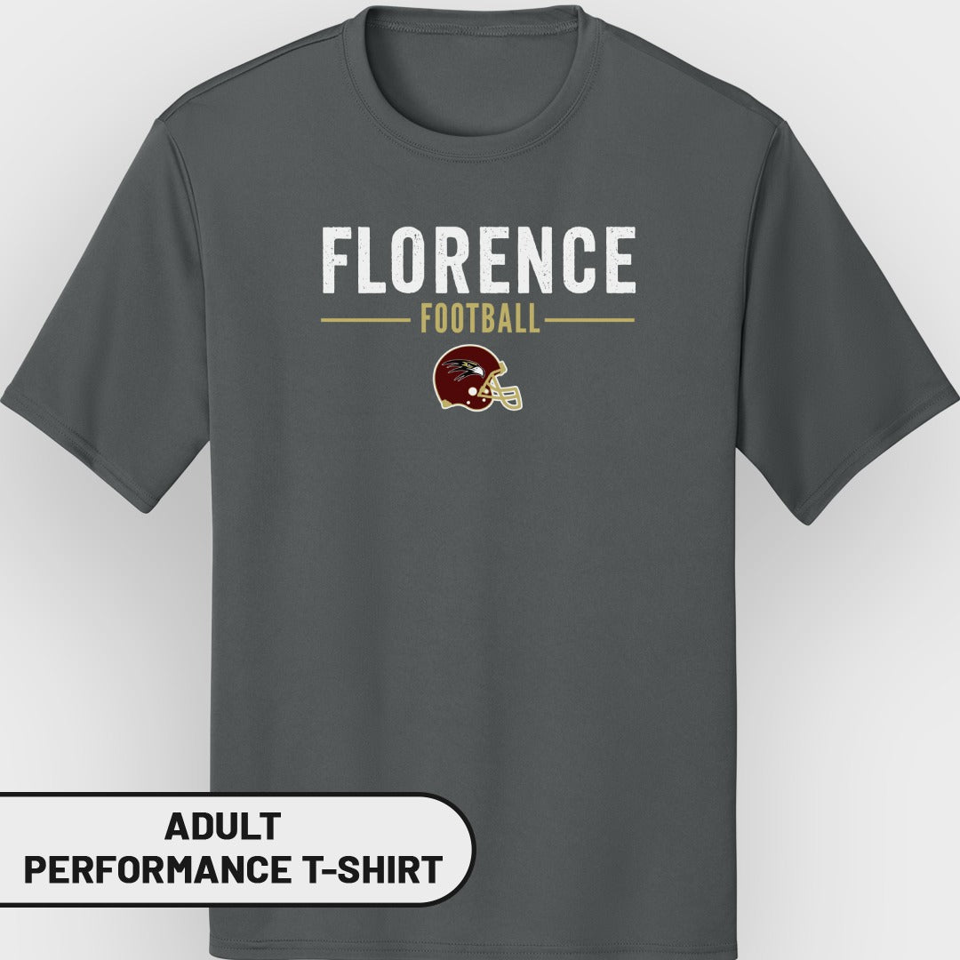 Florence Football t-shirt with team helmet and text.
