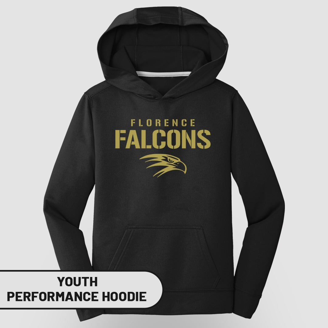 Florence Falcons Youth Performance Hoodie