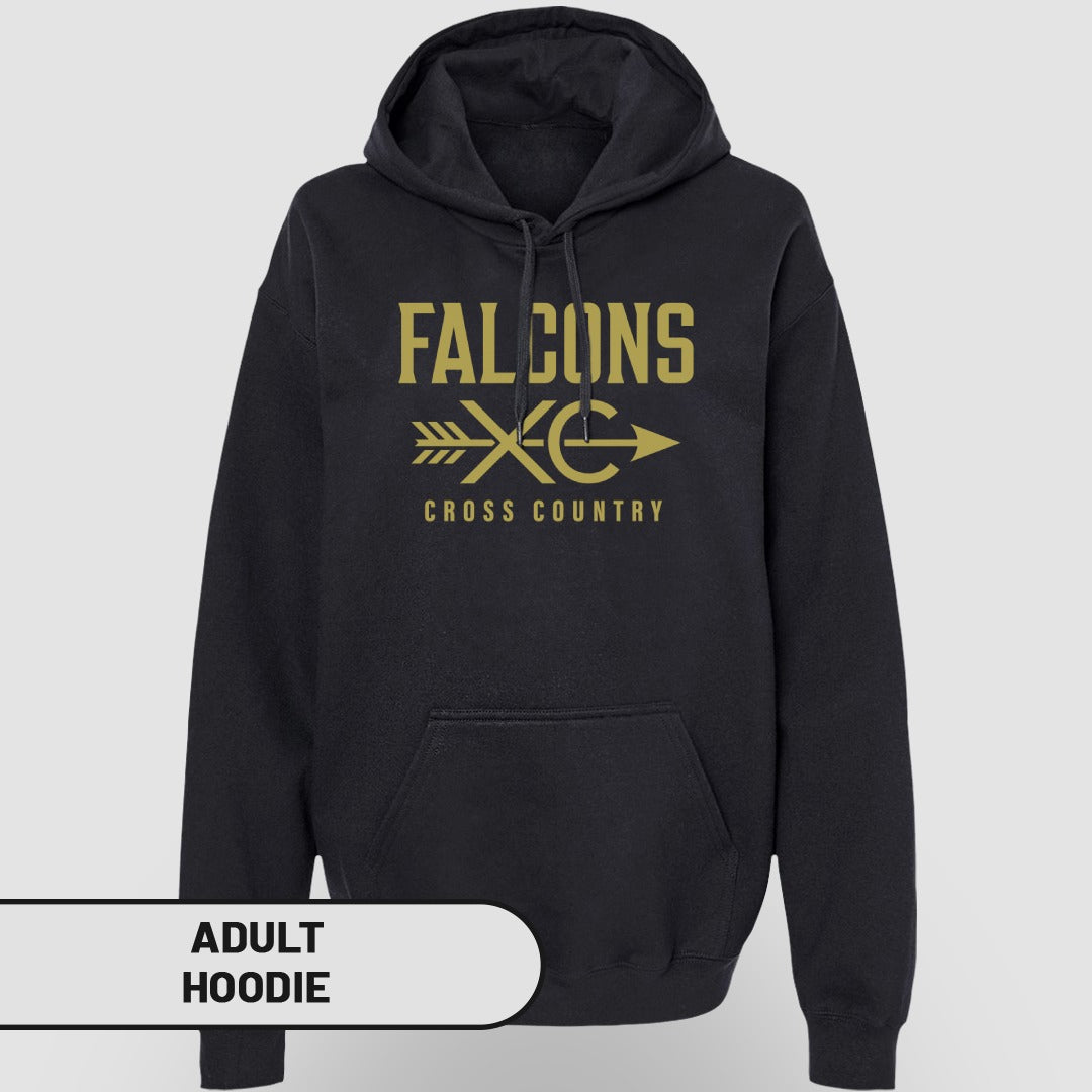 Falcons Cross Country Design Adult Hoodie