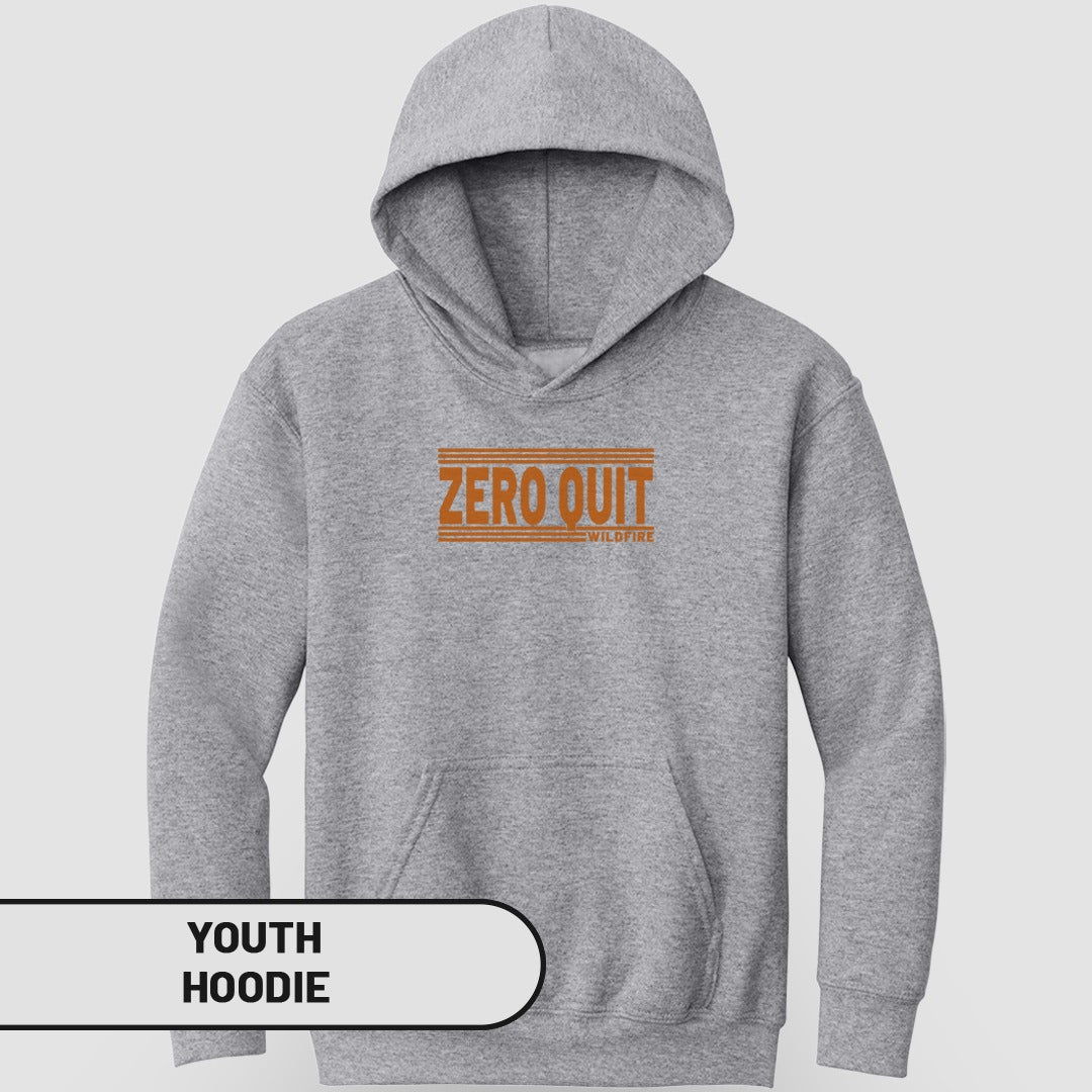 Zero Quit Graphic Design Youth Hoodie