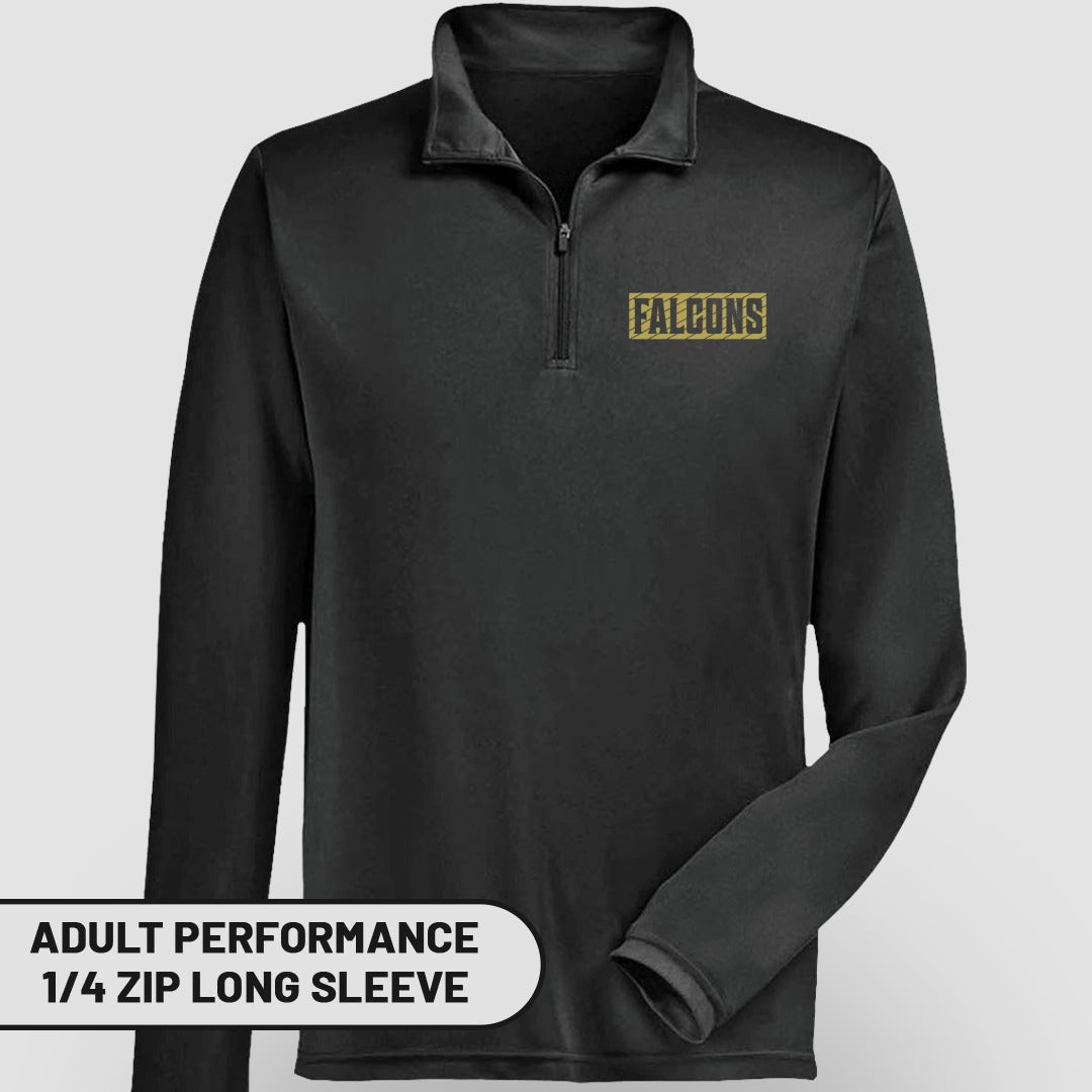 Adult Performance 1/4 Zip Long Sleeve Shirt