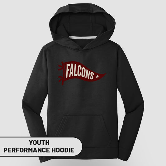 Youth Falcons Performance Hoodie