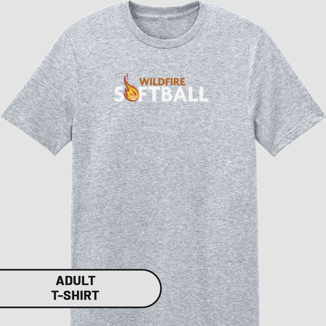 Wildfire Softball Graphic Print Adult T-Shirt