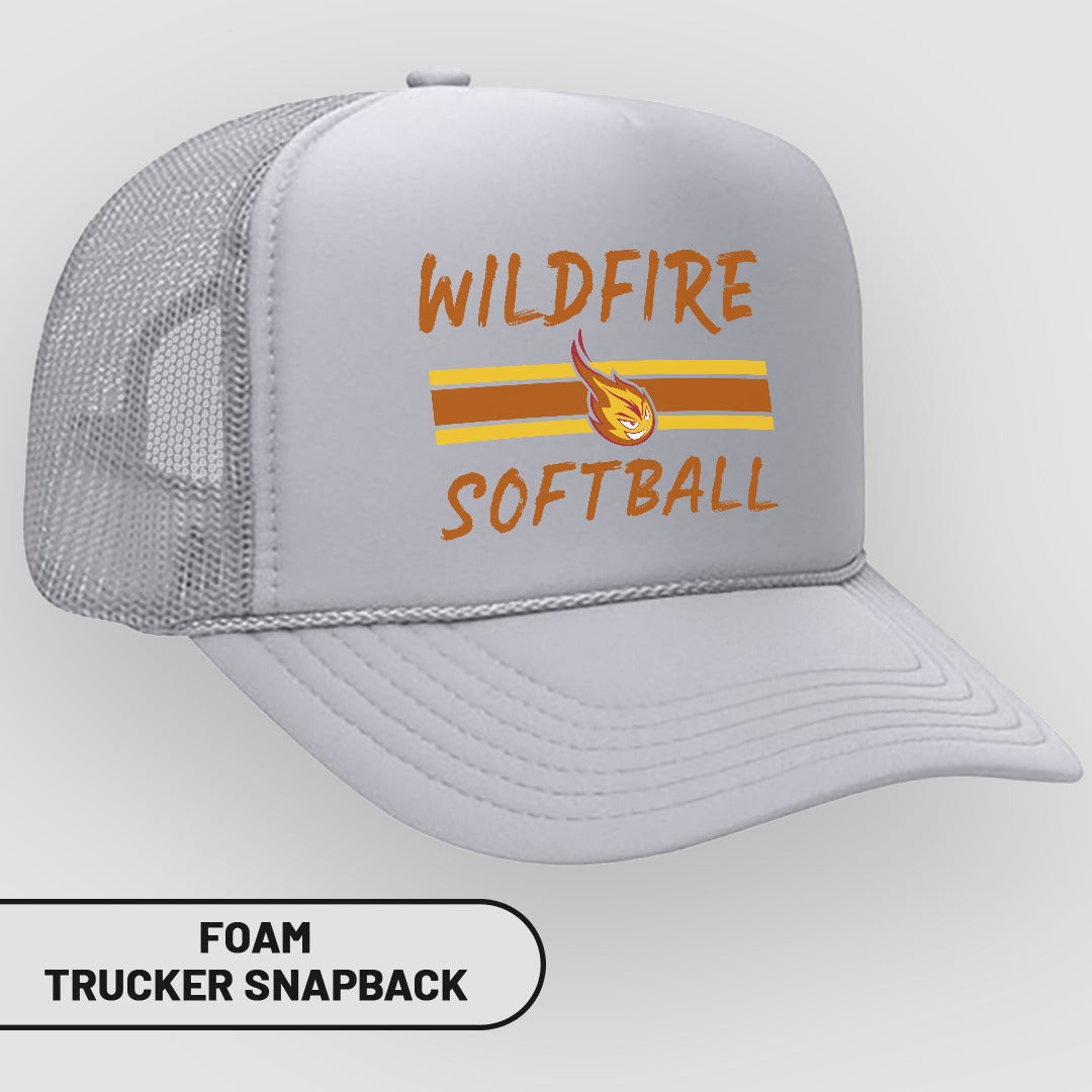 Wildfire Softball Foam Trucker Snapback Hat