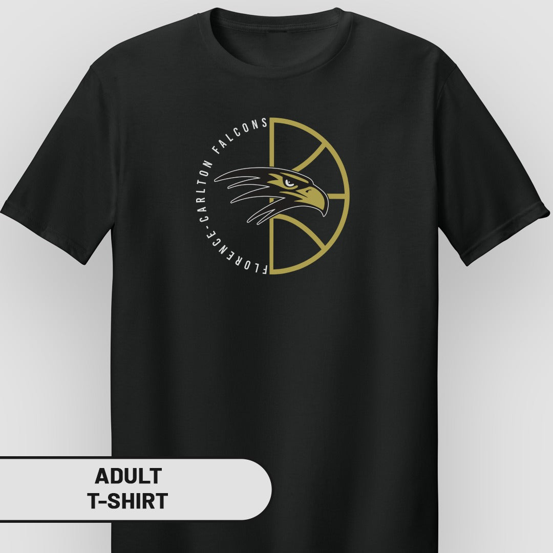 Florence Carlton Falcons Basketball Adult T-Shirt