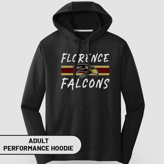 Florence Falcons Design Adult Performance Hoodie
