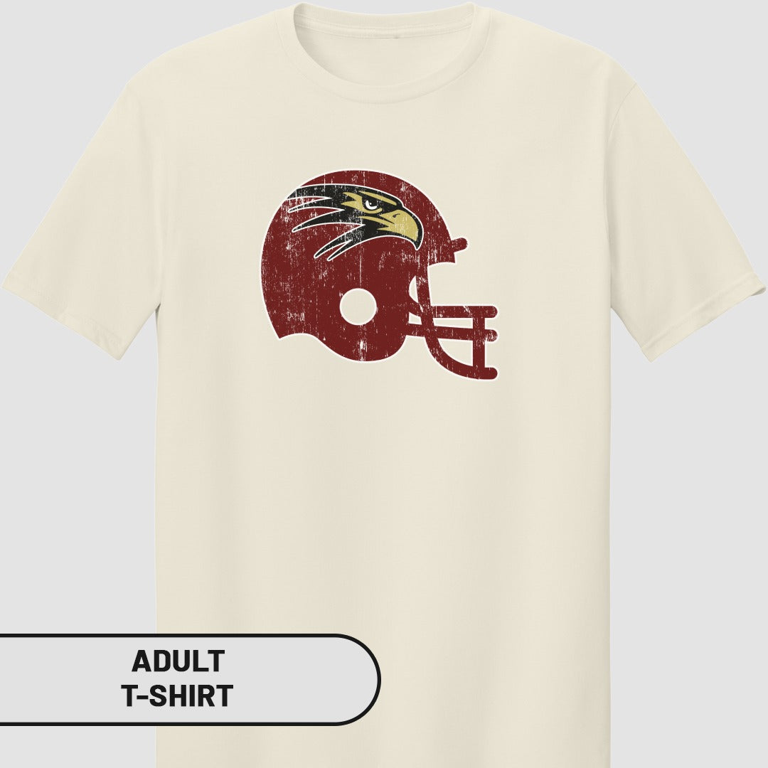 Classic Vintage Football Helmet Graphic T-shirt