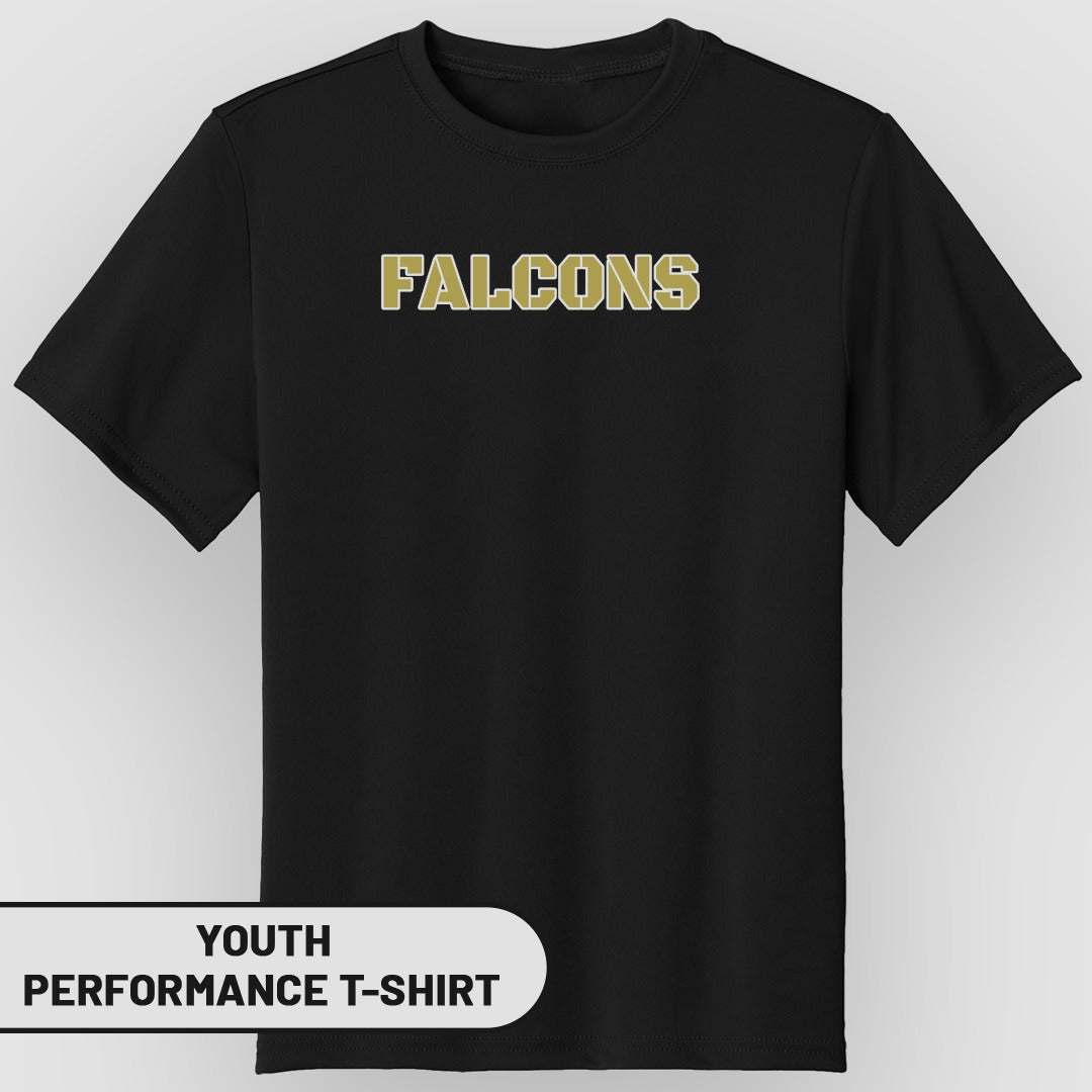 Falcons Youth Performance T-Shirt Printed Design
