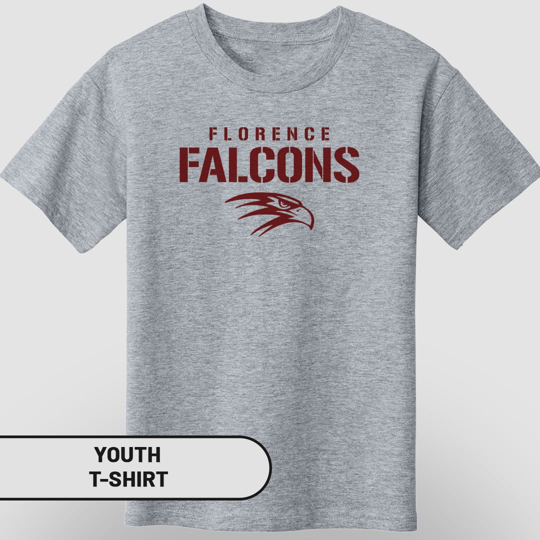 Florence Falcons Team Logo Printed Youth T-Shirt