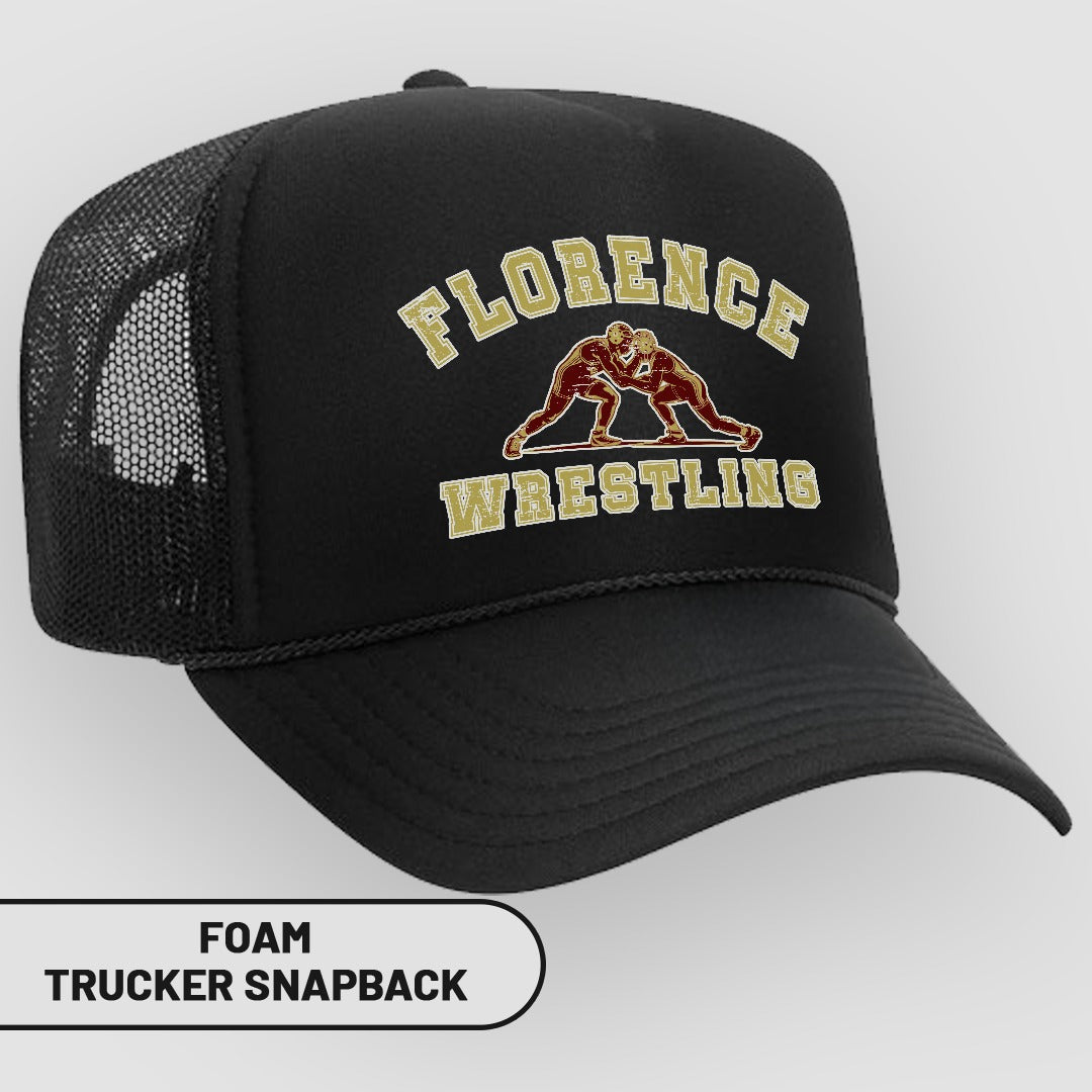 Florence Wrestling Foam Trucker Snapback Hat
