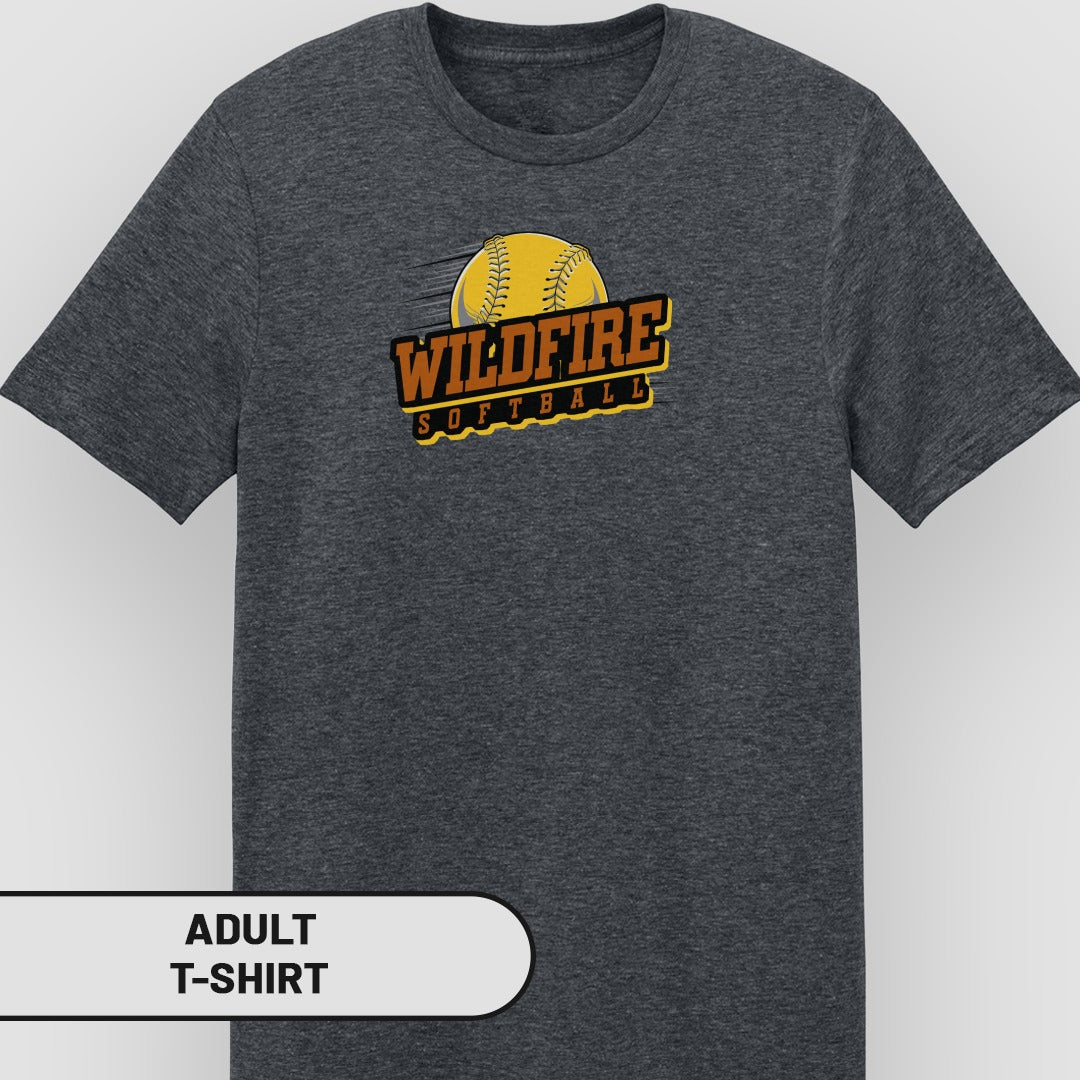 Wildfire Softball Design on a Classic Adult T-Shirt