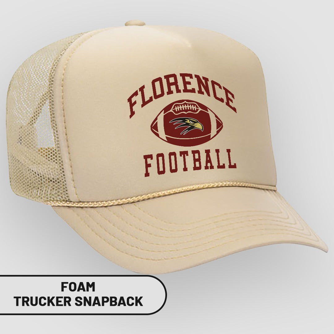 Florence Football Custom Foam Trucker Snapback Hat