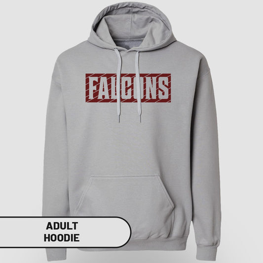 Falcons Graphic Grey Hoodie Adult Hoodie