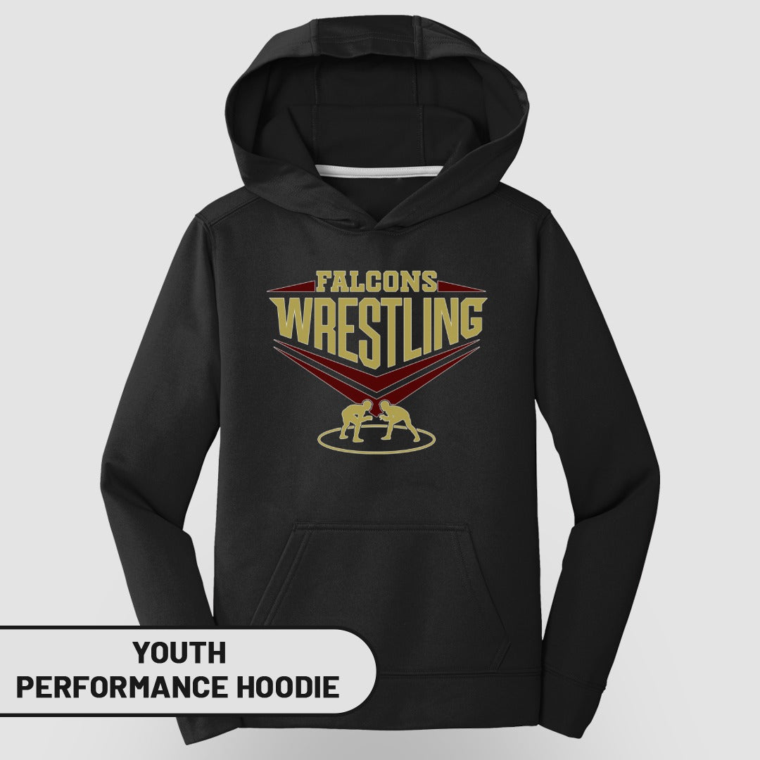 Falcons Wrestling Youth Performance Hoodie