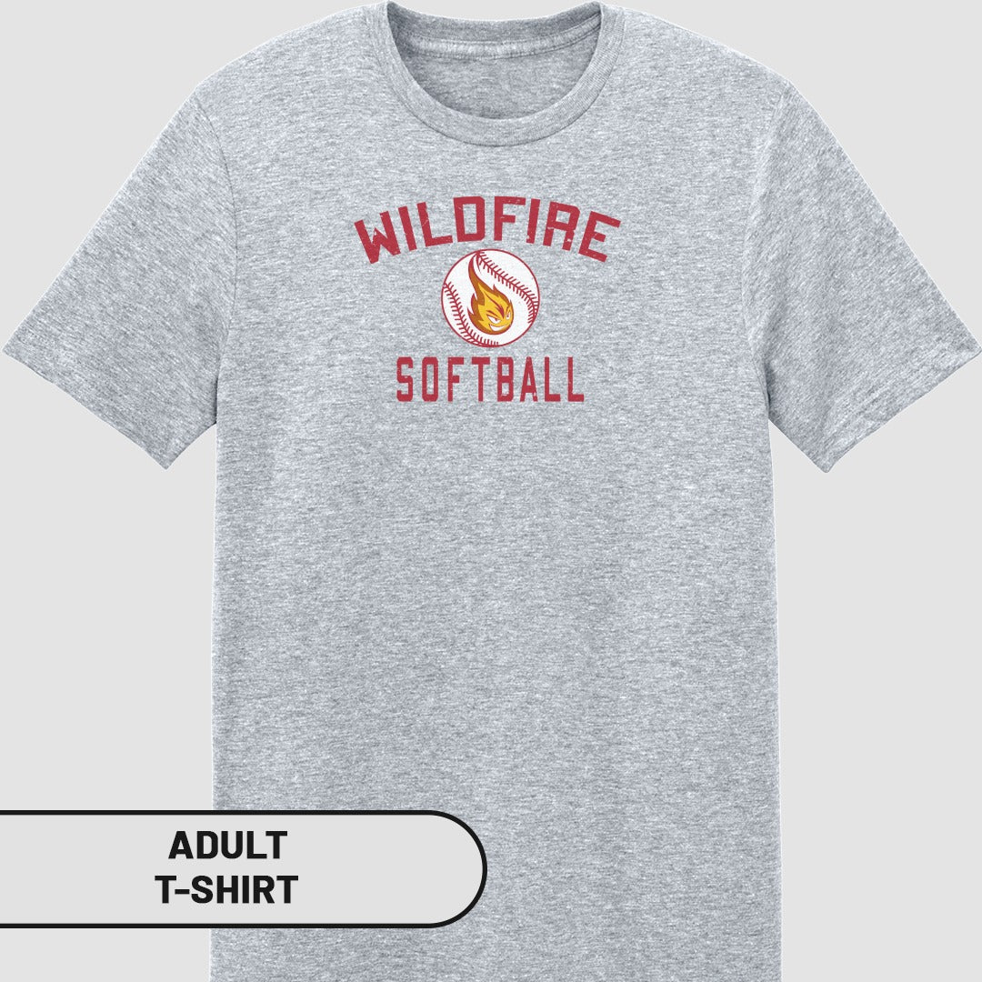 Wildfire Softball Adult T-shirt for Sports Fans