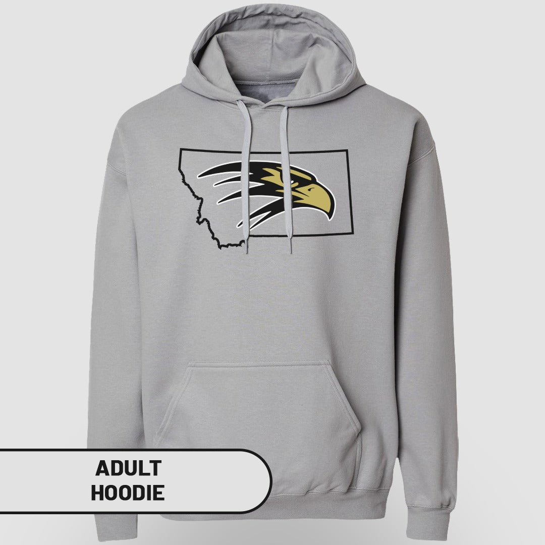 Montana Eagle Graphic Design Adult Hoodie