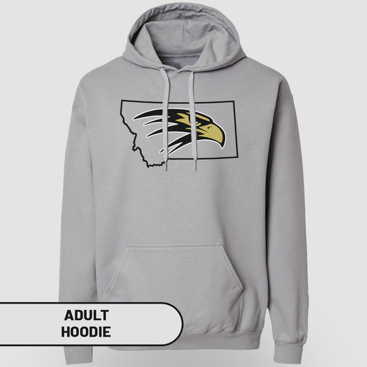 Montana Eagle Graphic Design Adult Hoodie