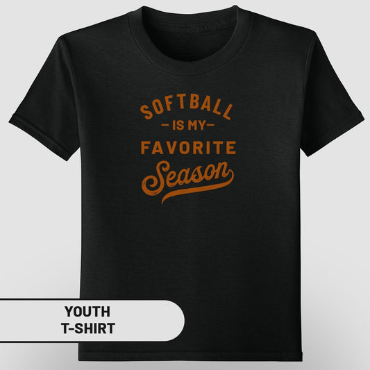 Softball Is My Favorite Season Youth T-Shirt