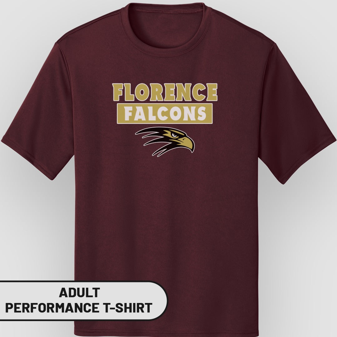 Florence Falcons Adult Performance T-Shirt