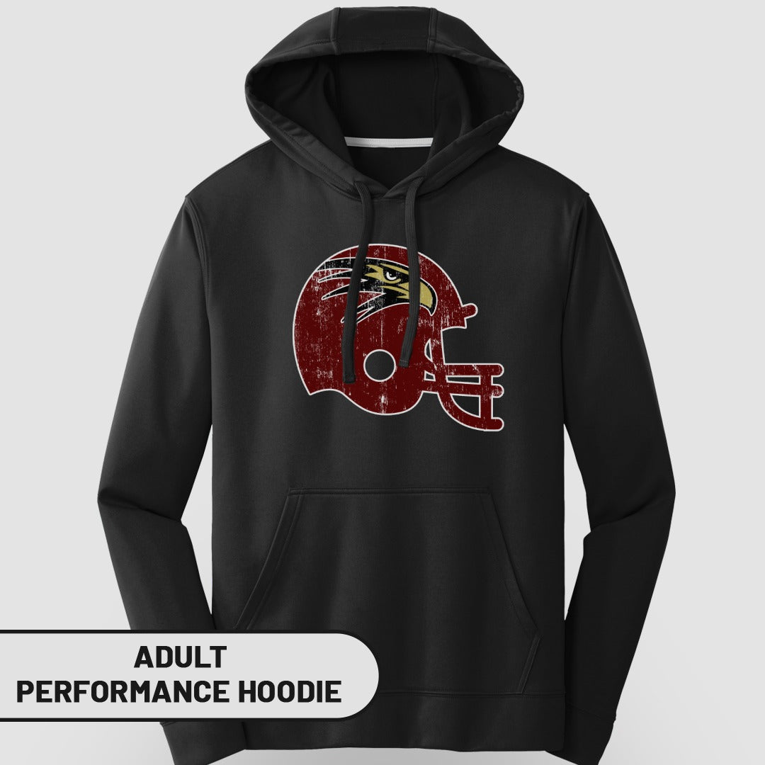Stylish Football Helmet Graphic Adult Hoodie