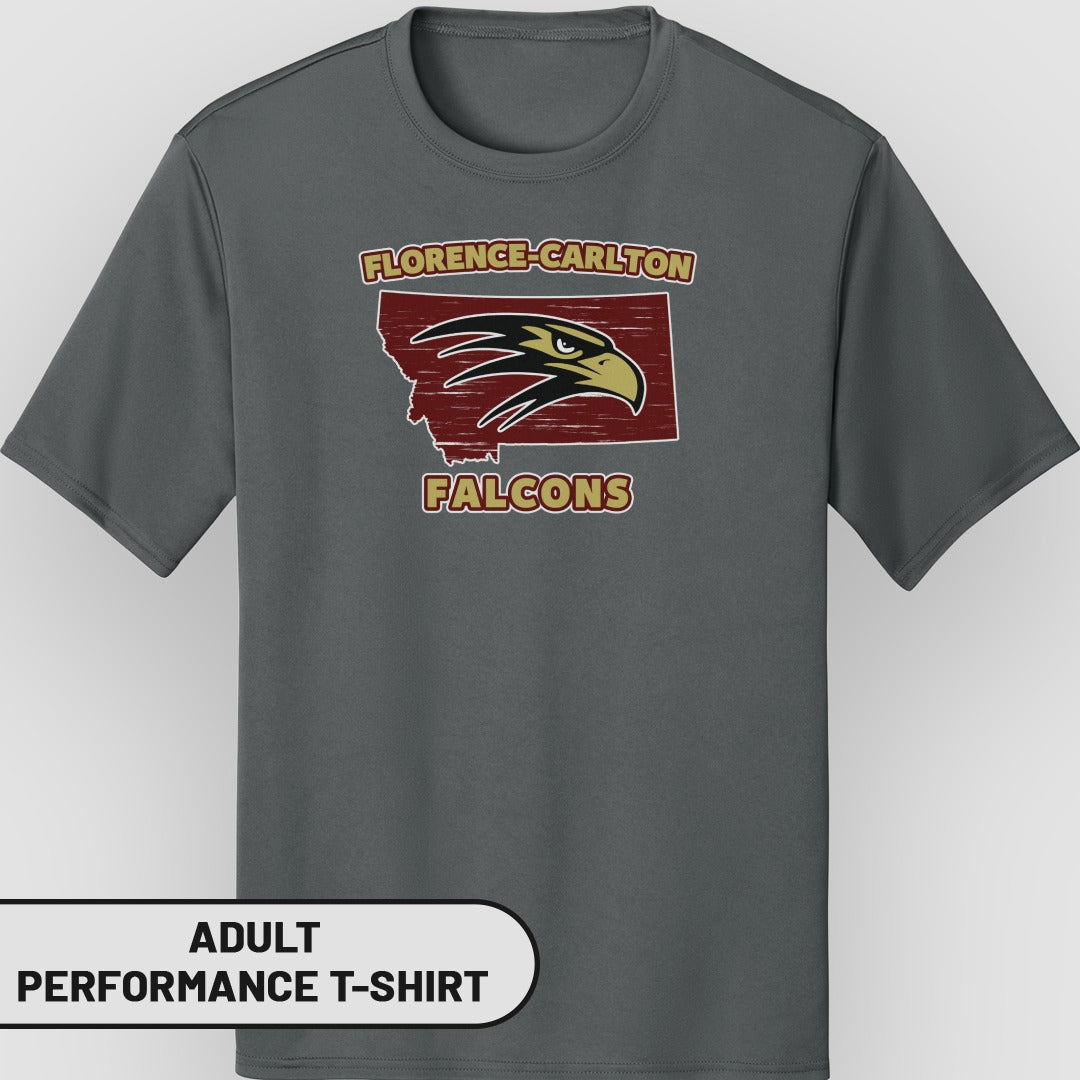 Florence Carlton Falcons Adult Performance T-Shirt