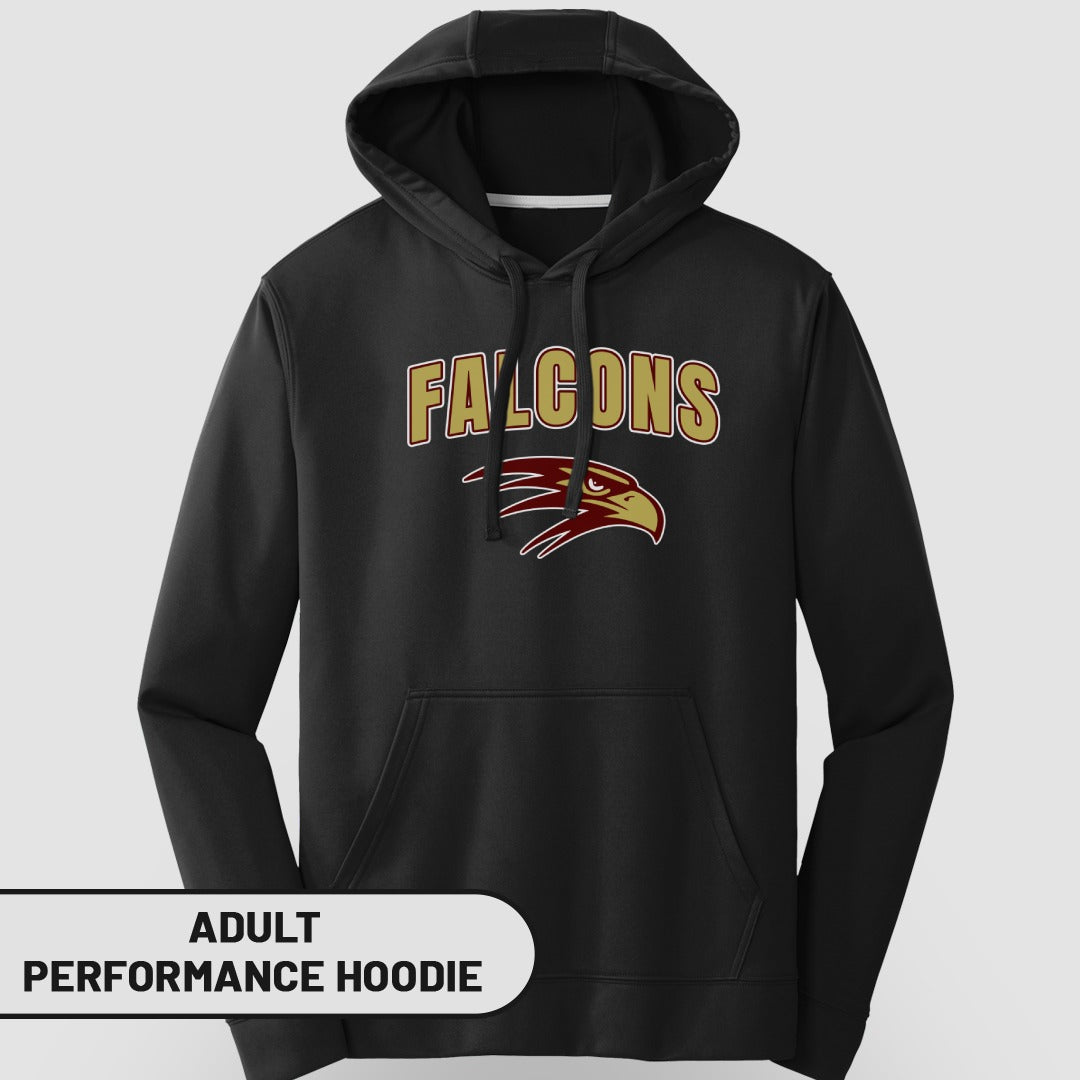 Falcons Logo Adult Performance Hoodie