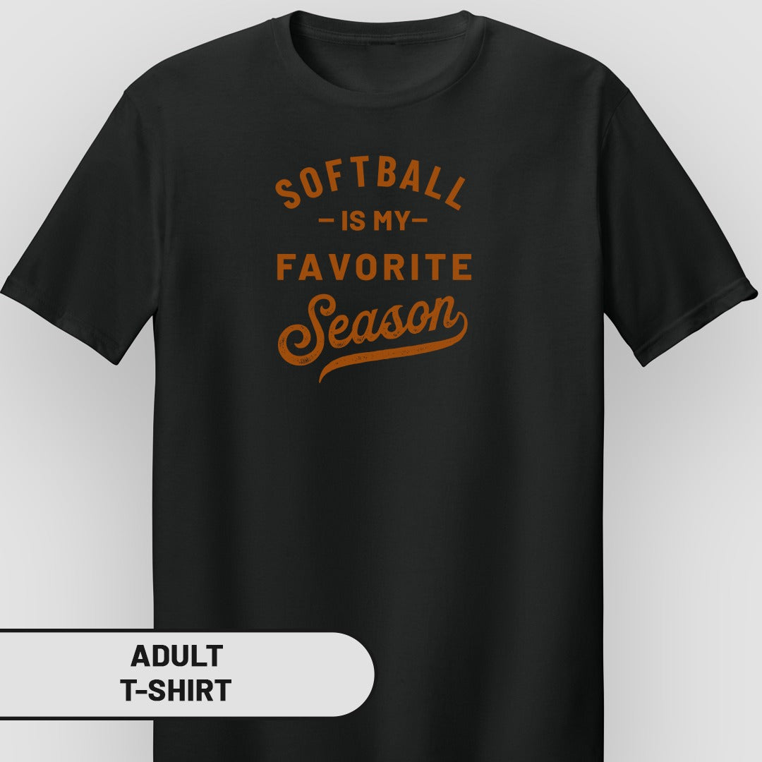 Softball Is My Favorite Season Lettering Tee