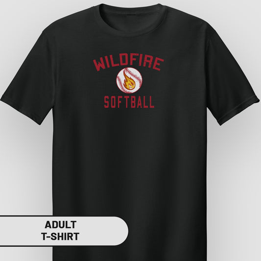 Wildfire Softball Graphic Print Adult T-shirt