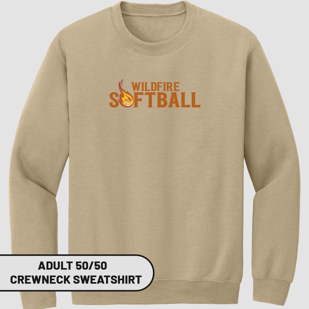 Wildfire Softball Bold Print Crewneck Sweatshirt