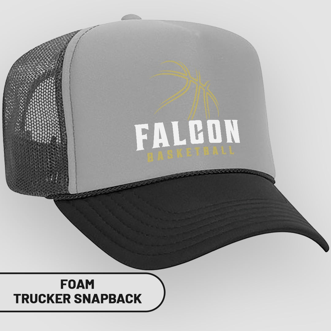 Falcon Basketball Foam Trucker Snapback Hat