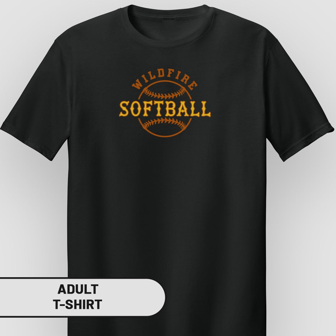Wildfire Softball Graphic Print Adult T-Shirt