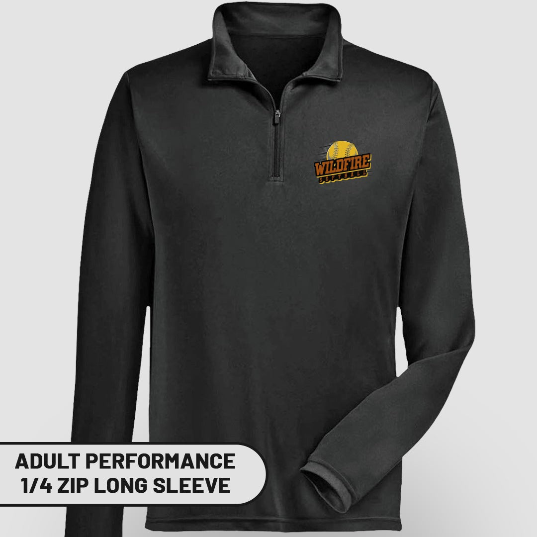 Adult Performance 1/4 Zip Long Sleeve Shirt