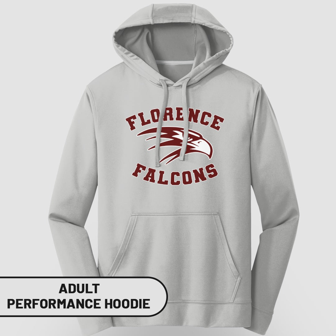 Florence Falcons Graphic Heather Gray Hoodie