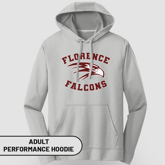Florence Falcons Graphic Heather Gray Hoodie