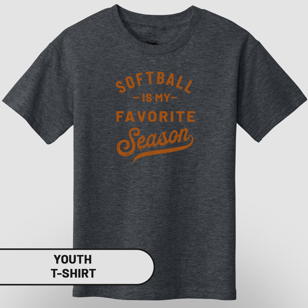 Softball Is My Favorite Season Youth T-Shirt