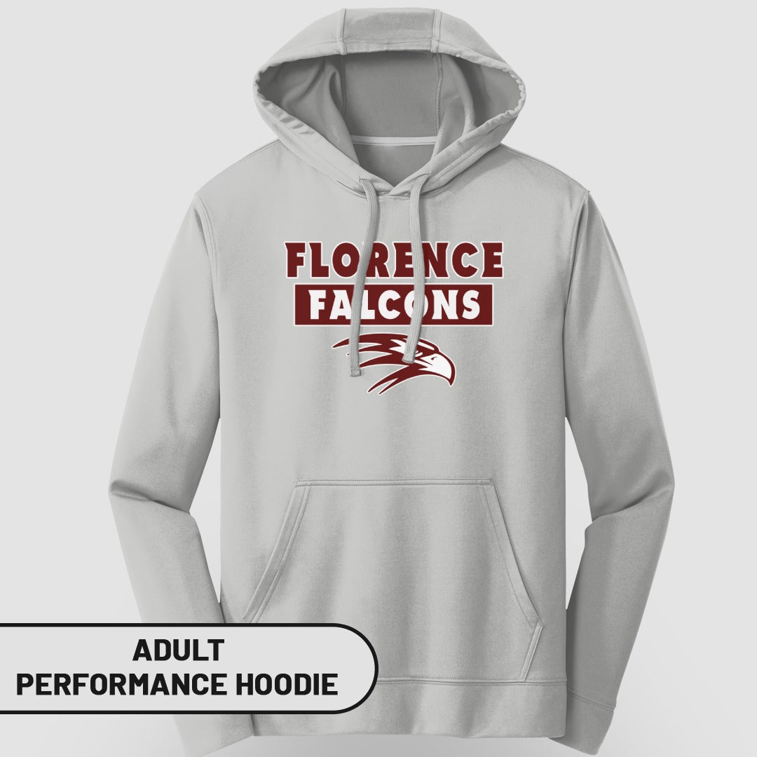 Florence Falcons Adult Performance Hoodie